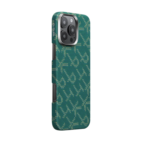 iPhone 16 Pro Max / PITAKA Monogram Gold/Green | Ultra-Slim Case
